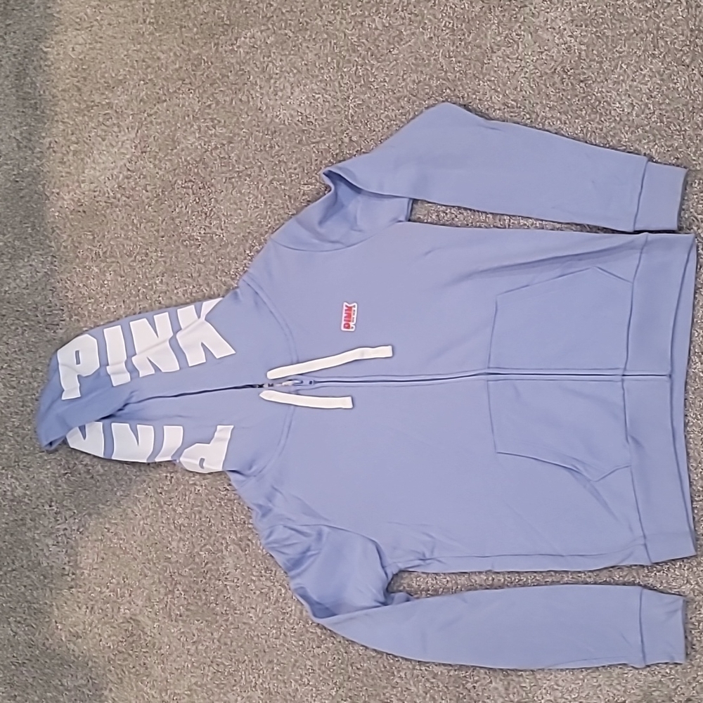 EUC Pink Hooded Sweatshirt Jacket